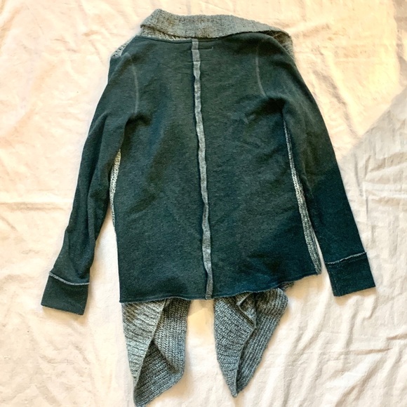 Anthropologie Casado Green Saturday Sunday chunky knit shawl cardigan sweater - Picture 6 of 7